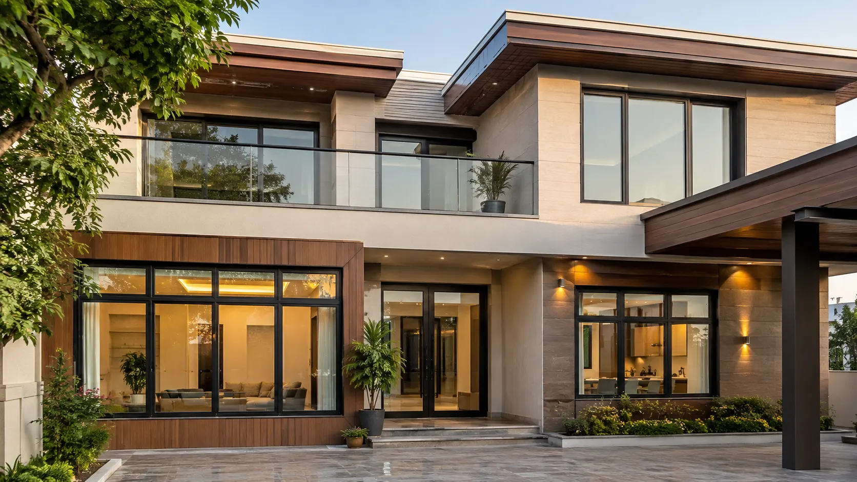 Modern home in Balachaur with professionally installed aluminium windows