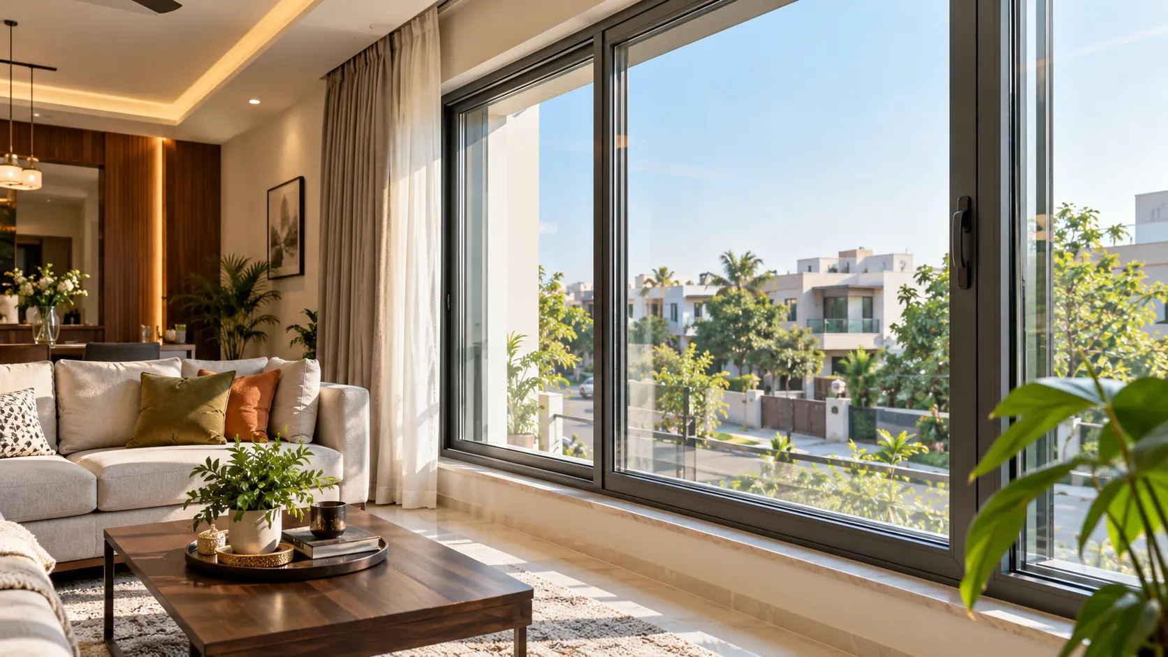 Modern Mohali home with professionally installed double glazed windows for improved heat and noise insulation