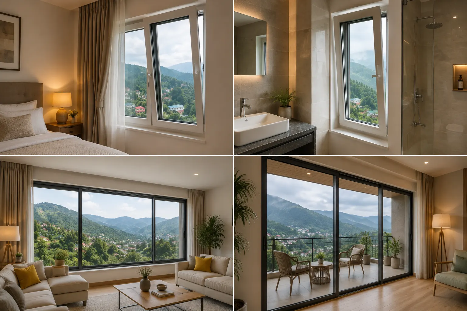Modern Solan home with tilt and turn and sliding windows in different rooms