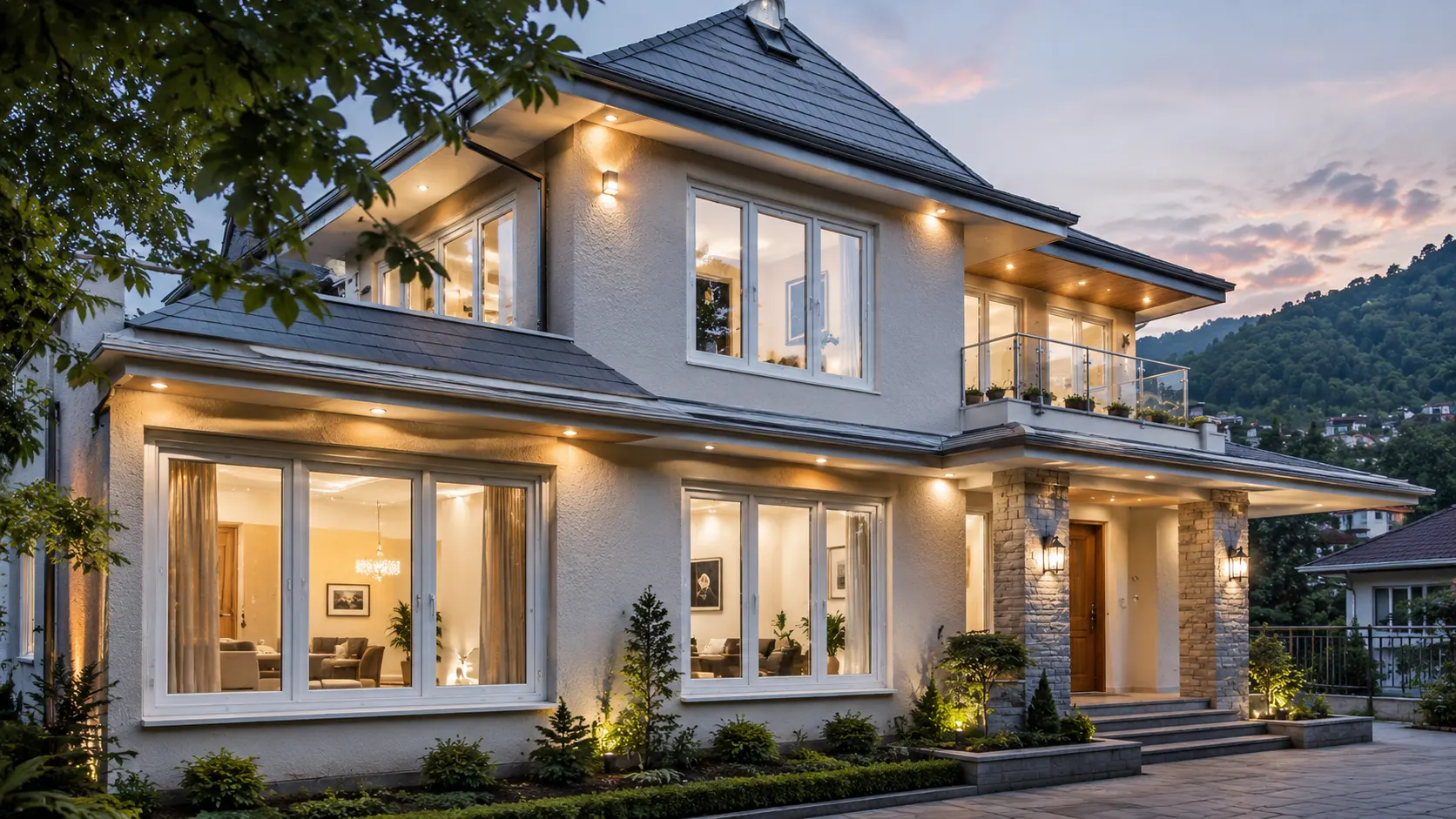 Modern uPVC windows enhancing the appearance of a residential home in Baddi.