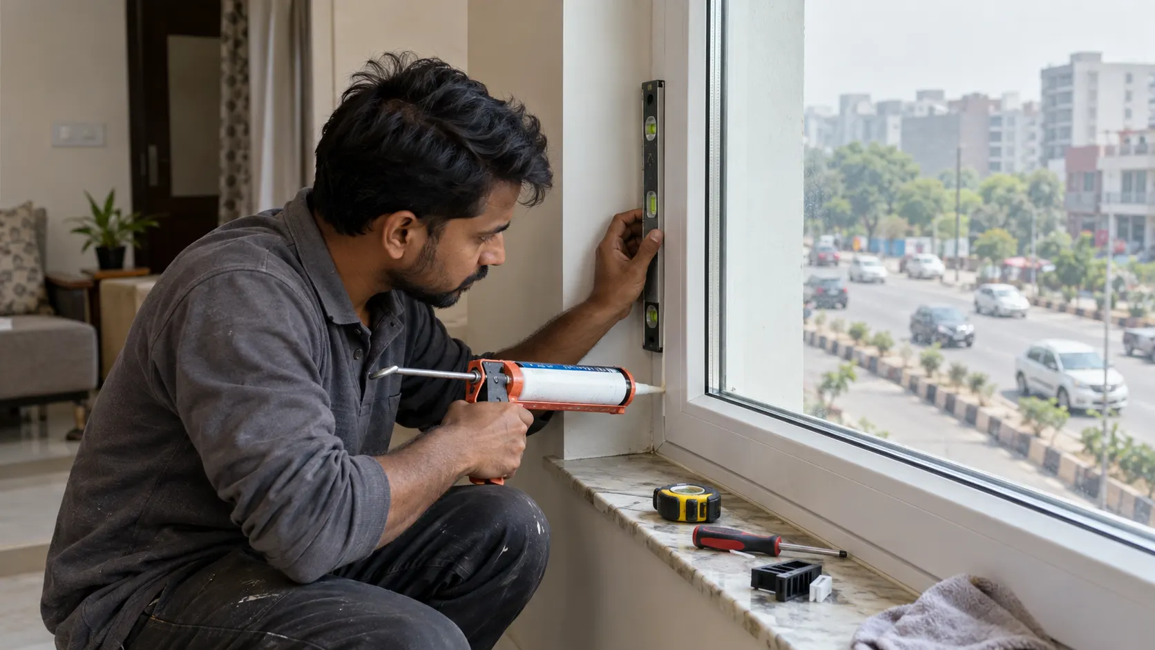 Professional uPVC window installation and sealing in Zirakpur