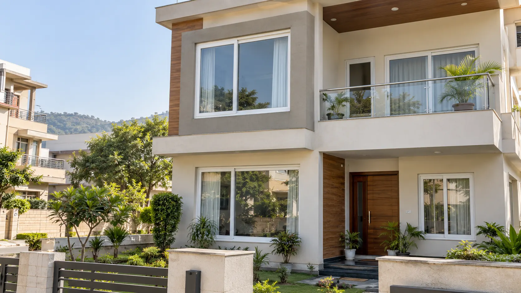 Comfortable home interior in Panchkula with a well-installed uPVC window designed for heat and dust protection