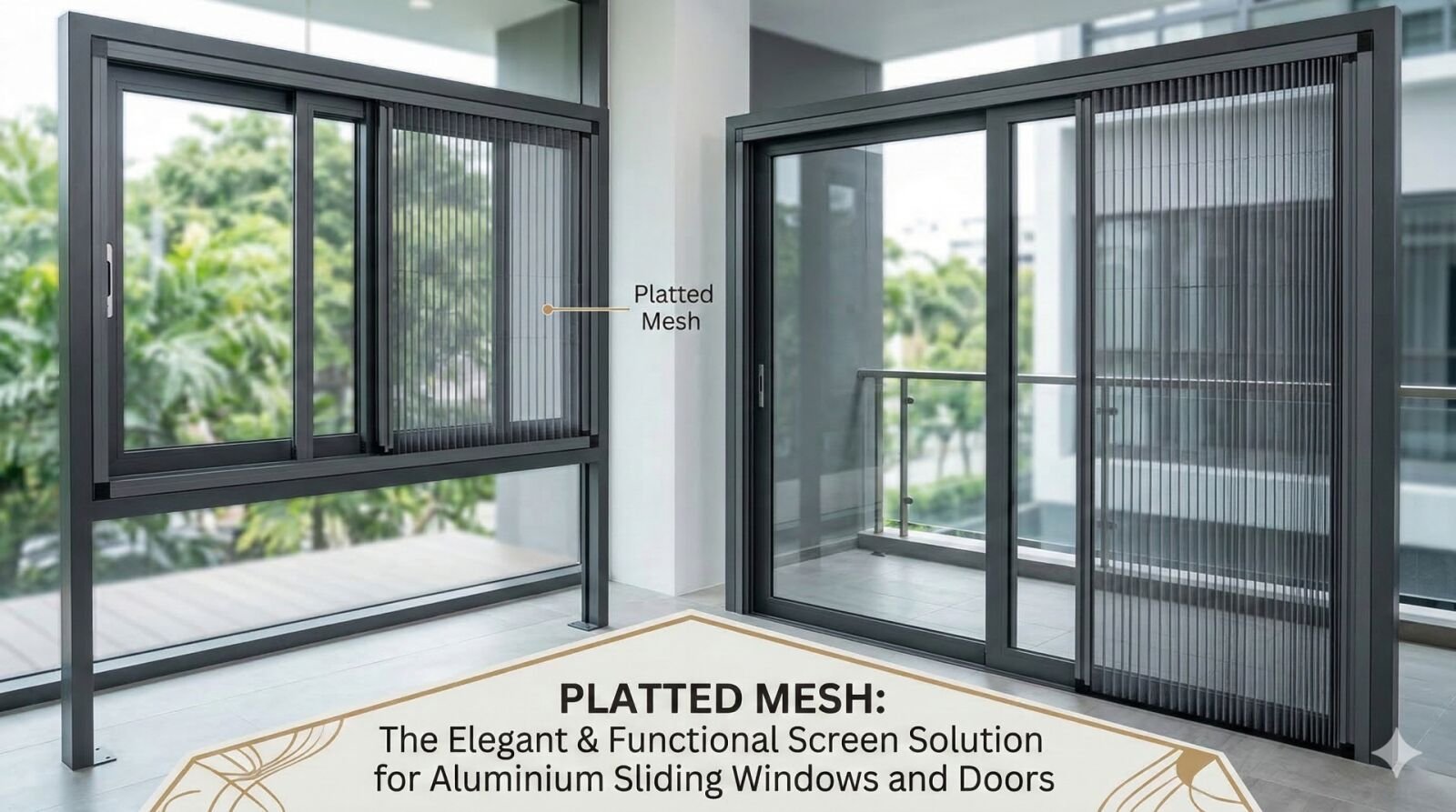 Pleated Mesh – mesh option for windows and doors